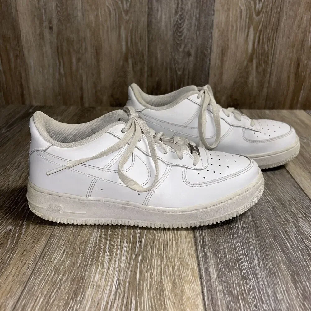 Nike Air Force 1 AF1 Low Triple White 314192-117 Youth US Size 7Y Sneaker Shoes